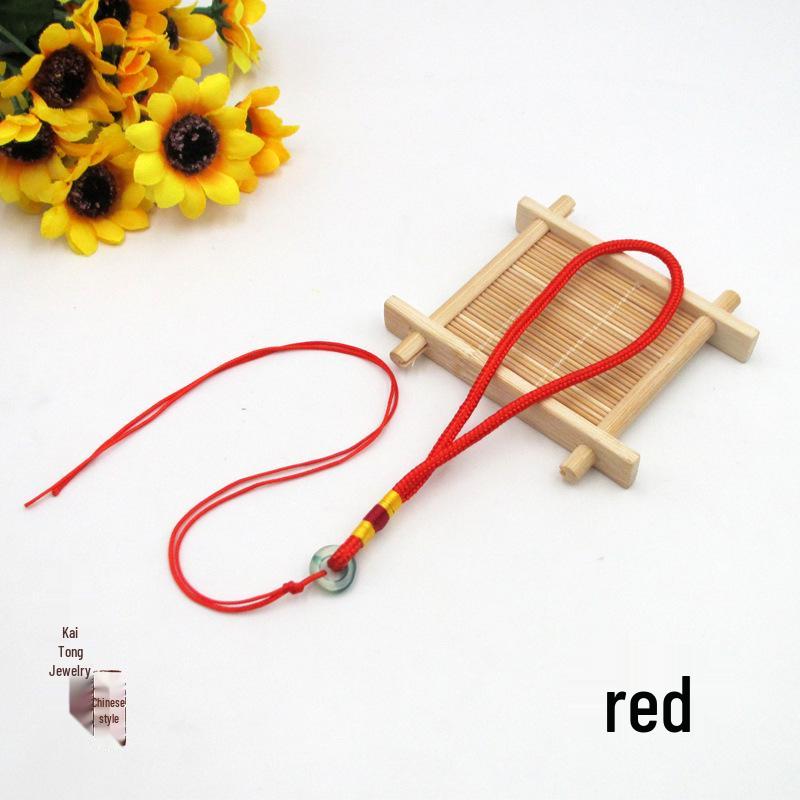 Imitation Jade Circle Handle Beaded Rope