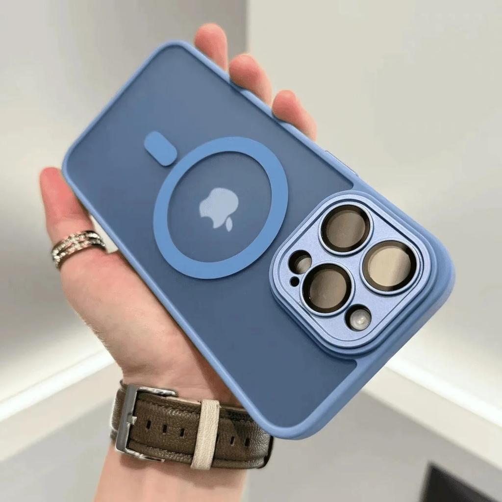 Luxury Magsafe Matte Transparent Phone Case For iPhone 11 12 13 14 15 16 Pro Max Plus Magnetic Clear Bumper Cases Cover