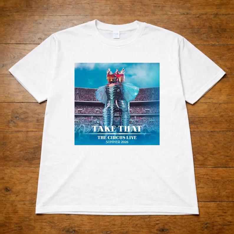 Take That Tour 2026 White T Shirt UK Stadium Tour Dates Back Print 3XL