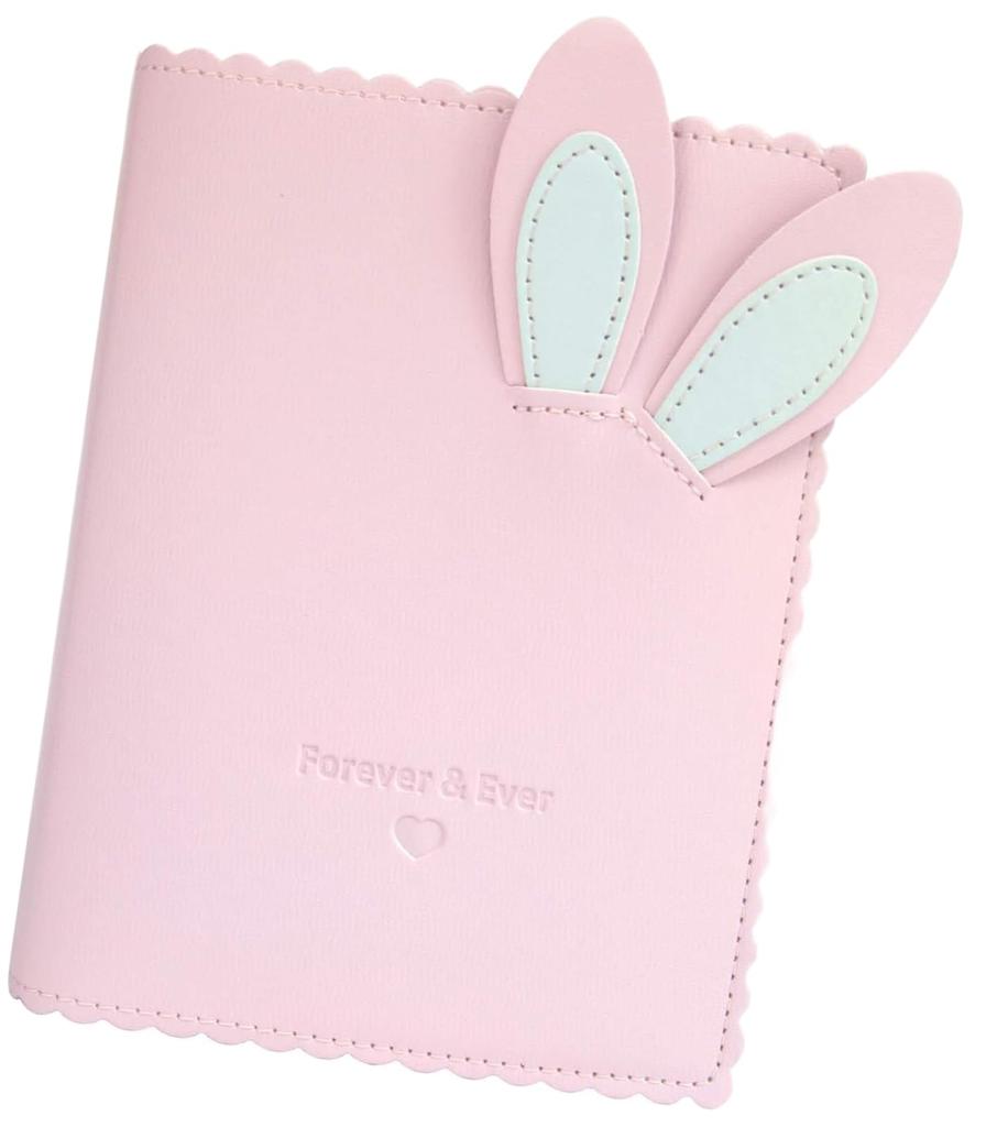 Instax Mini Instax Film Rabbit Ears Album 64 Sheets Storage Instax Book Large Capacity Instax Sleeve VOW&ZON (Pink)