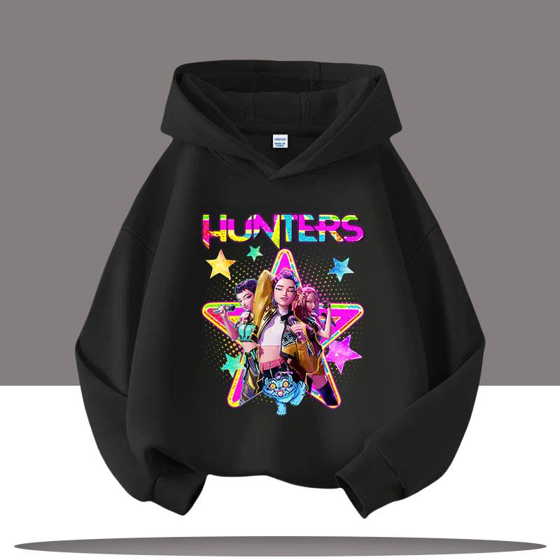 KPop Demon Hunters Hoodies for Kid's Autumn Winter New Cotton Hoodie Fashion 2025 Movie Hoody for Adult Kids Mother-to-be Top