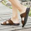 Fashion High Quality Men Flats Summer Mens Sandals Fashion Sneakers Outdoor Non-slip Male Beach Slippers Handmade Real Leather Men Shoes