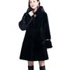 New Hooded Imitation Mink Imitation Fur Medium and Old Mother Imitation Mink Coat Women's Medium and Long Coat Winter