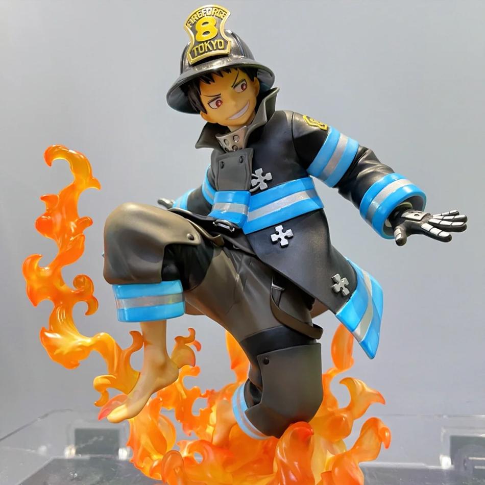 In Stock Original KOTOBUKIYA ARTFX J Fire Force Shinra Kusakabe Anime Finished Model Toy Gifts Collection