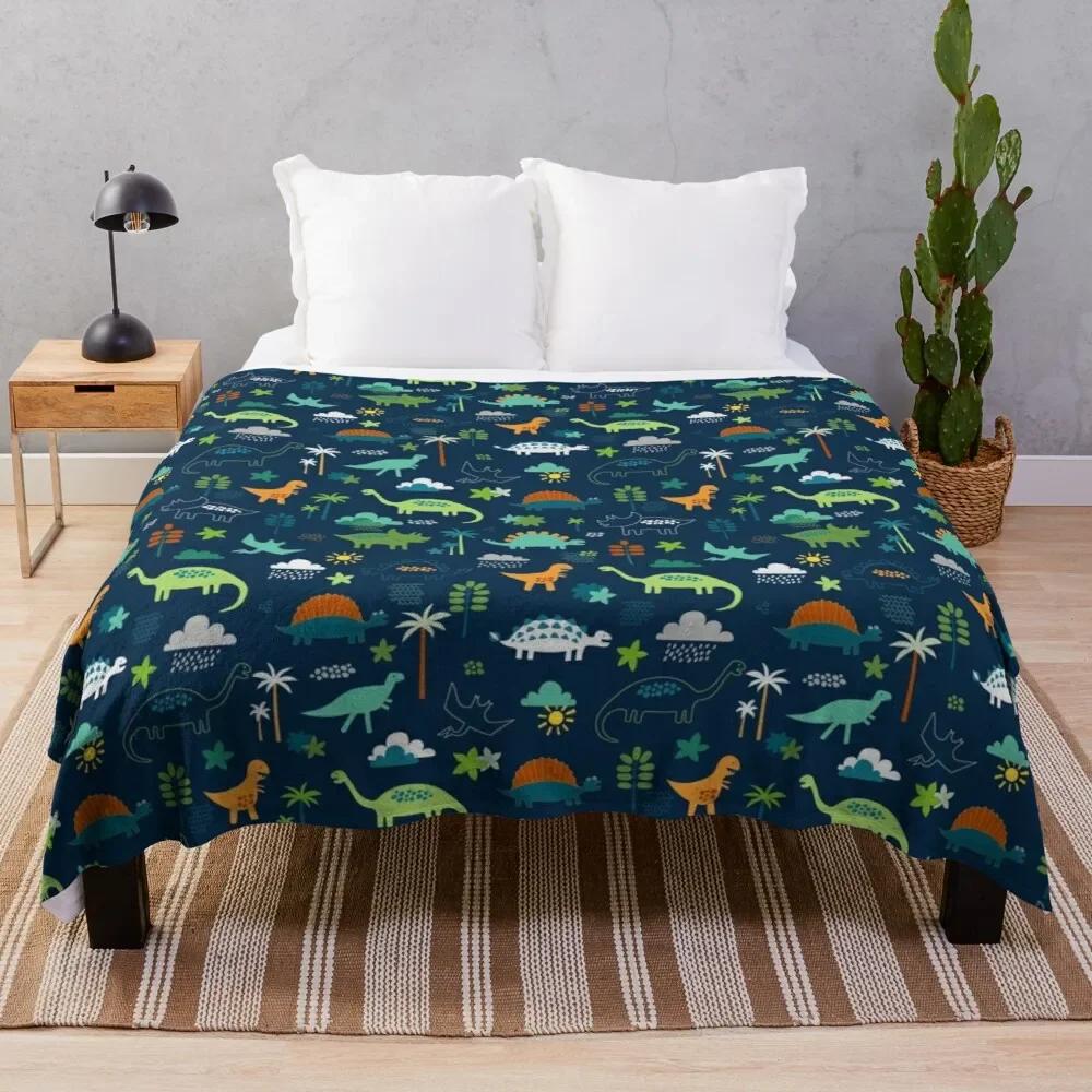 Manta de Jantar Desenho Animado Dinossauro Macia Leve Durável Aconchegante Cama Sofá Viagem Acampamento Manta de Pelúcia para Crianças Adolescente Adulto