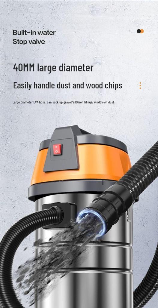 Heavy-Duty Vacuum Cleaner: Wet/Dry, High Suction, for Industrial, Commercial, Household, Automotive Use & Grout Sealing.