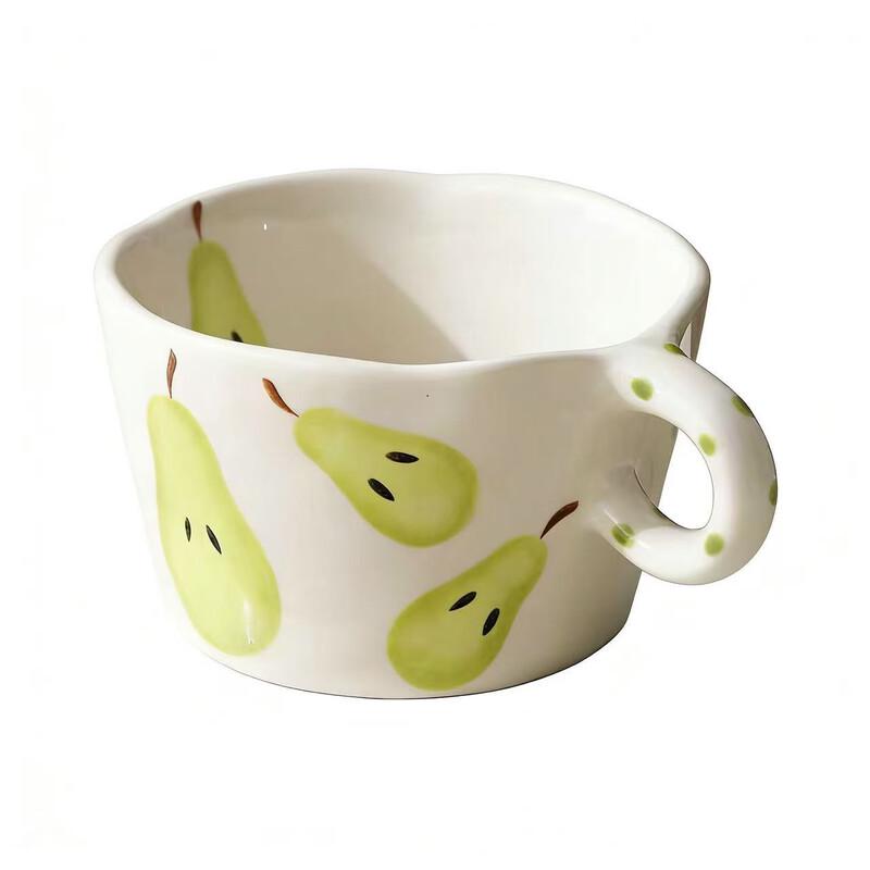 OLOEY Hand-Painted Ceramic Banana Coffee Mug