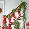 Artificial Encrypted Cedar Wreath Christmas Greenery Pine Garland Cedar Needle And Leaves Wreath For Porch Fireplace Mantel