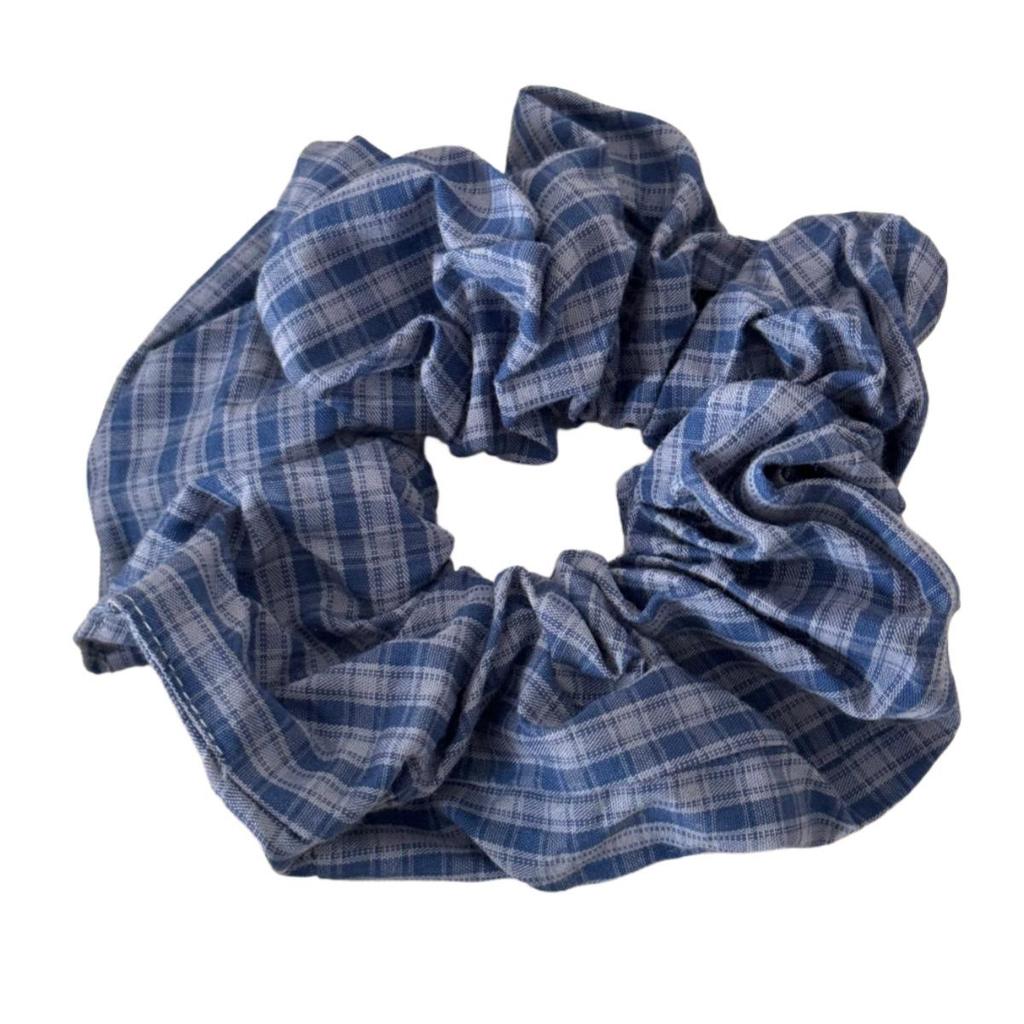 Retro Plaid Large Intestine Hair Tie - Elastic Ponytail Holder & Hair Accessory