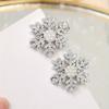 Winter Rhinestone Snowflake Side Clip Hair Pins Christmas New Year Sweet Cute Pearl Barrettes Female Hair Accessories
