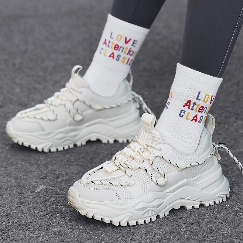 Herbst Damen Herren Sneaker Klobig Atmungsaktiv Plateau Herrenschuhe Größenzuwachs Mode Lässig Zapatillas Dämpfung Tennisschuhe