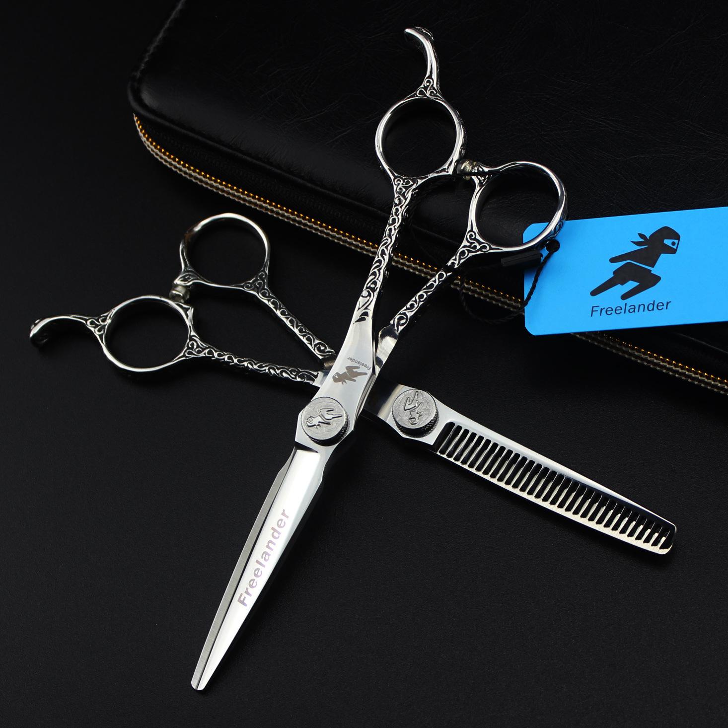 

6.0 Inch Zb-01 Freelander 440C Straight Flower Handle, Hair Scissors, Hair Scissors, Tooth Scissors, Thin Scissors 6.0inch dental scissors zb-01