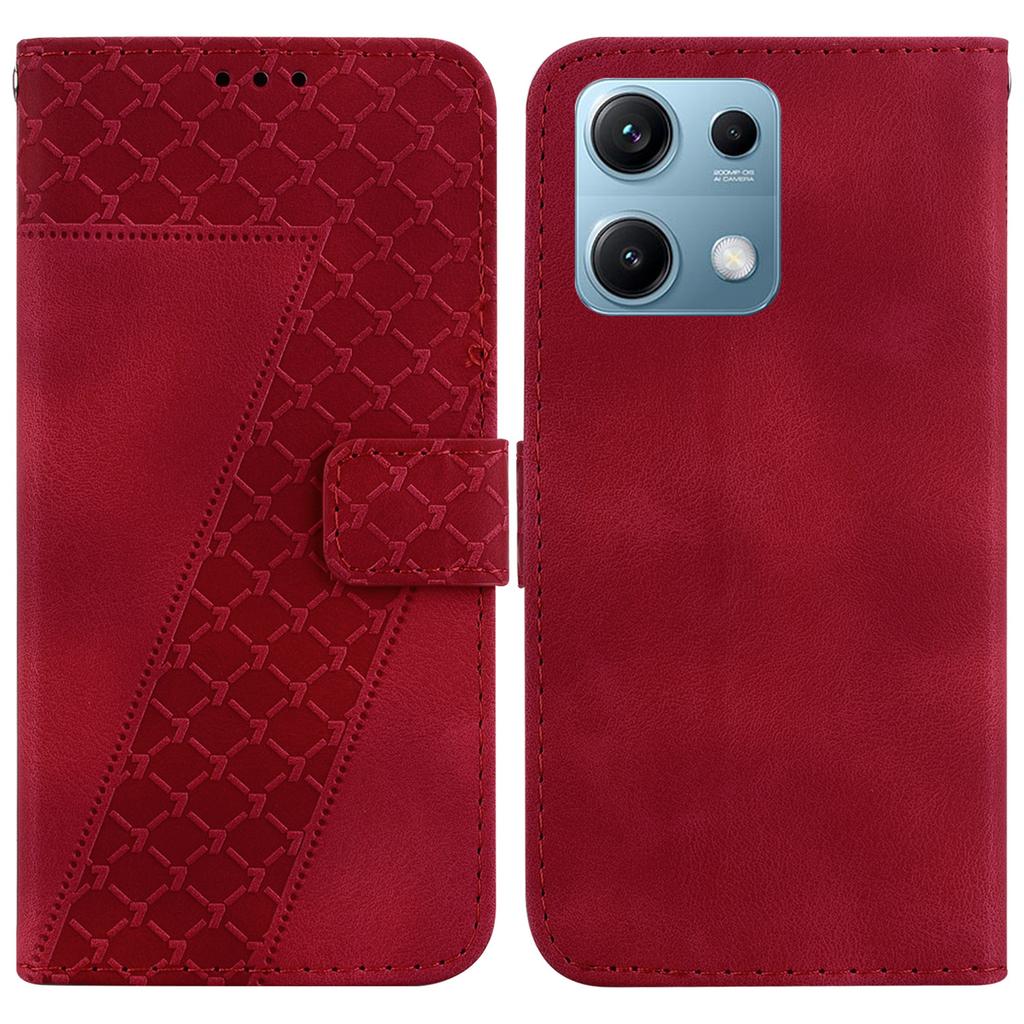 Pentru Xiaomi Redmi Note 14S 4G Husă cu Suport Model în Formă de 7 Piele Imprimată Husă Telefon