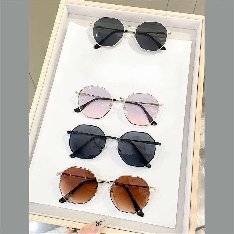 5-Pack Women s Retro Polygon Metal Glasses Stylish & Versatile, Unisex.