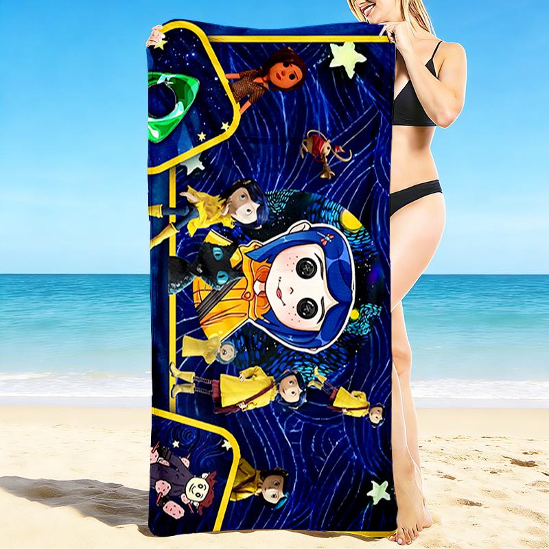 1Pc Space Adventure Friends Beach Towel Quick Dry Multiuse For Beach Pool Gym Yoga Home Travel Christmas Halloween Xmas Gift Es123
