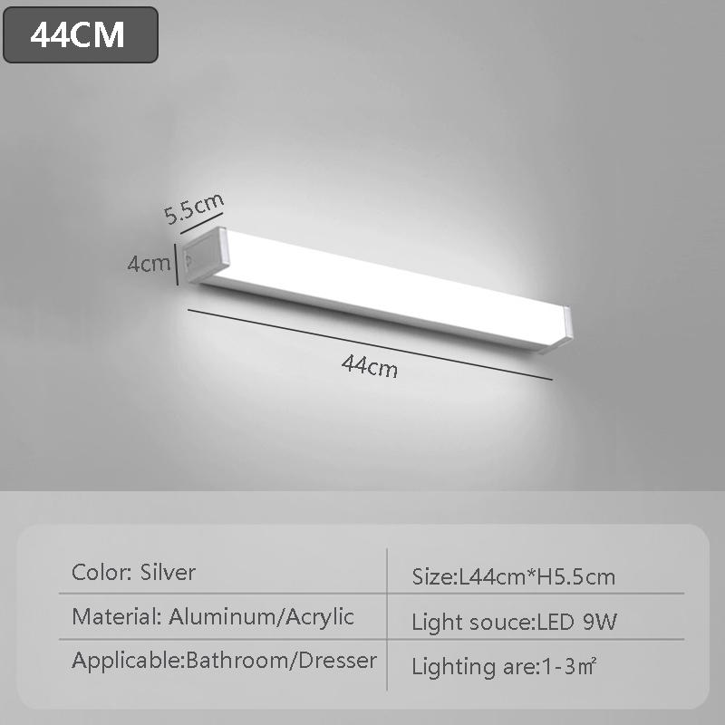 Modern LED Mirror Front Light Acrylic Long Lighting Bathroom Bedroom Vanity Mirror Lighting Indoor Led Lamp Lustre