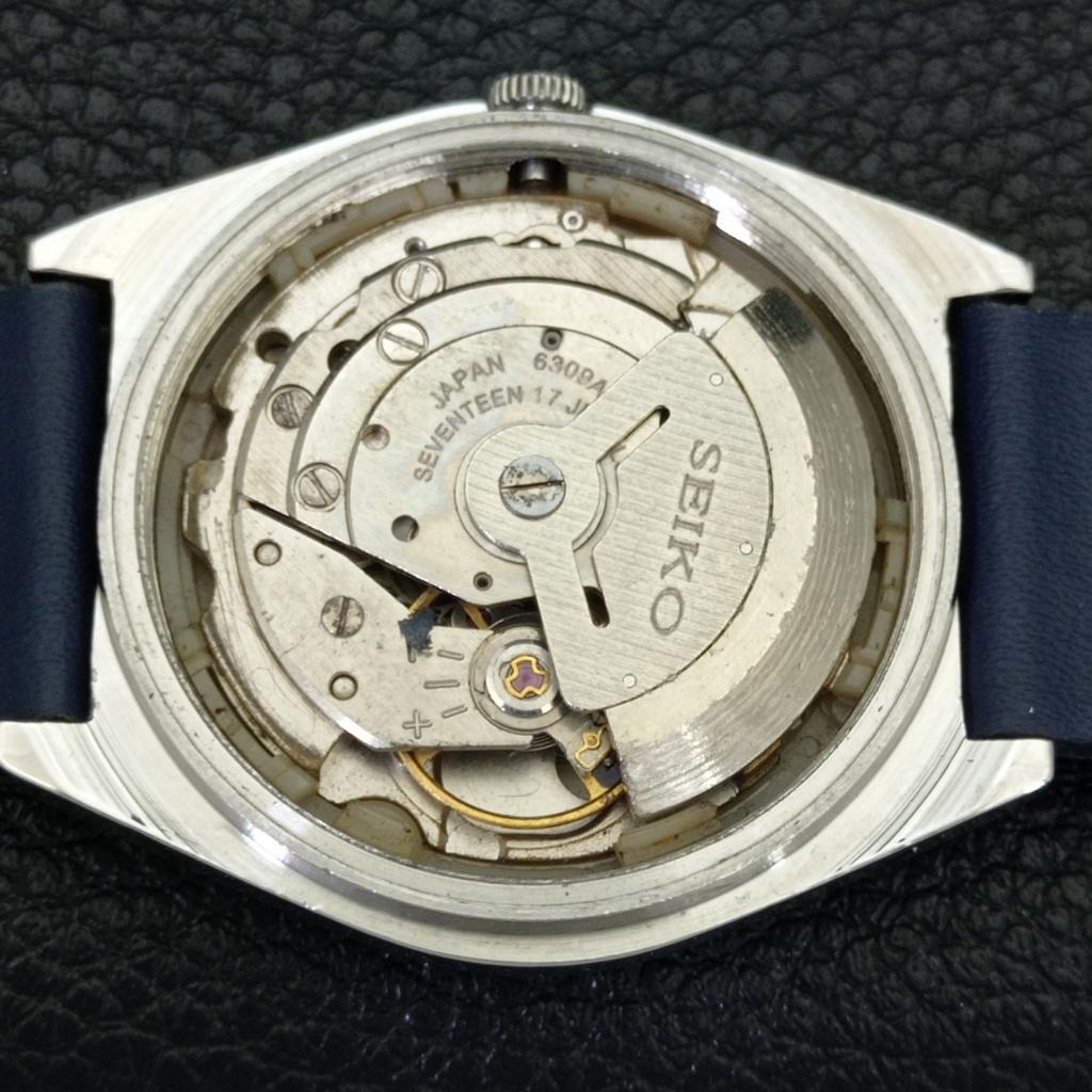 VINTAGE SEIKO 5 AUTOMATIC 6309A JAPAN MENS BLUE COLOR DIAL WATCH a701654-5 R206c-a701654