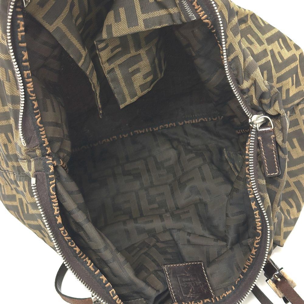 Fendi Zucca Pattern Logo Hardware Hand Bag, All-Over Print Shoulder Bag Tote Bag