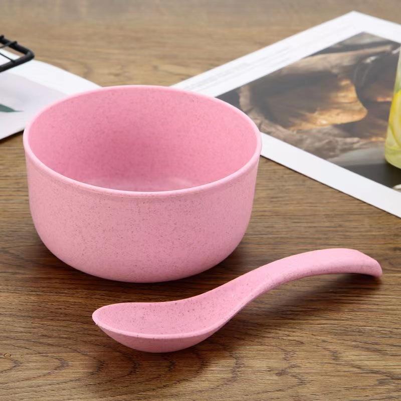 Wheat Straw Bowl Set Unbreakable Lightweight Food Safe For Kitchen Daily Use Camping Picnic Nordic-Style Bowl