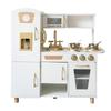 Children's Wooden Play Kitchen Toy Set: Golden Cooking Utensils & Accessories, Perfect Birthday Gift for Girls