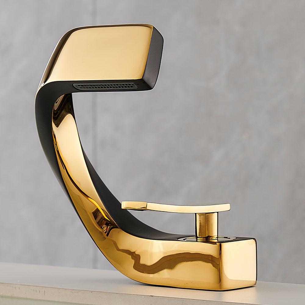 Koupelnová umyvadlová baterie na desku černá umyvadlová baterie s jedním otvorem vodovodní baterie horká a studená koupelnová směšovací baterie