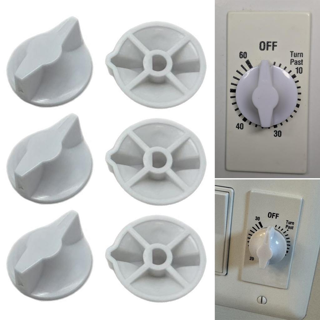 Plastic Rotary Switches Replacement Timer Switches Knob For 146MT574 Bathroom Fan Easy Grip And Precise Adjustment