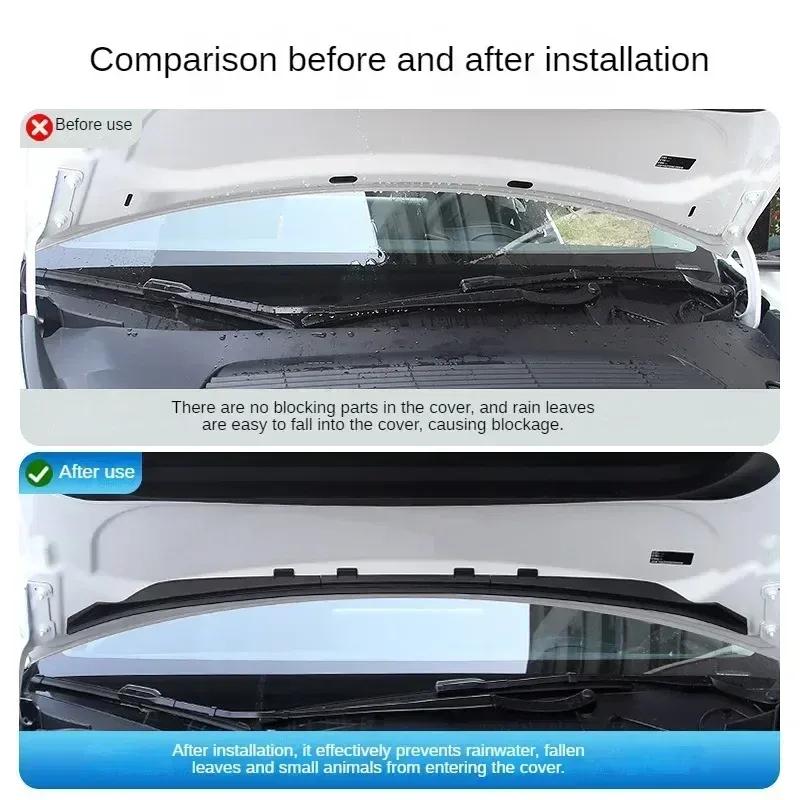 Front Trunk Hood Water Strip For Tesla Model Y 3 Water Seal Retaining Strips Weather Rubber Air Vent Intake Protect Accessories