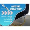 Lower Unit Gear Oil Pump For Standard Quart Bottles, Includes 3/8 Inch Metal Swivel, 8Mm And 10Mm Adapters Fit Most Marine And Mercury Boat Outboard
