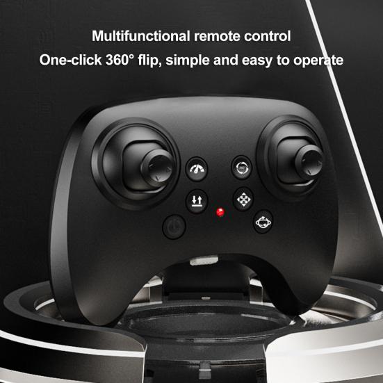 Remote Control Airplane Toy 360 Degrees Stunt Spin LED Lights Drop-Resistant Remote Control Fighter Jet Kids Adults Beginner RC Aircraft Model Toy