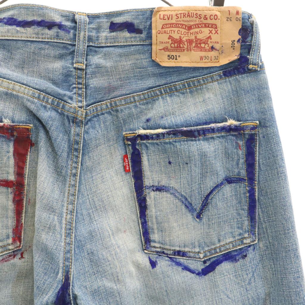 Levi's 501 Straight Denim Pants W30 Jeans Button Fly Men's Used