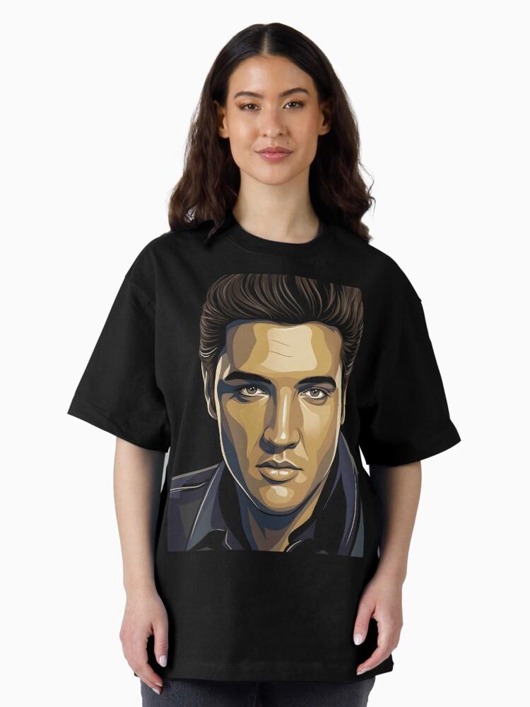 Elvis Presley Elvis Vector Illustration Oversized T-Shirt