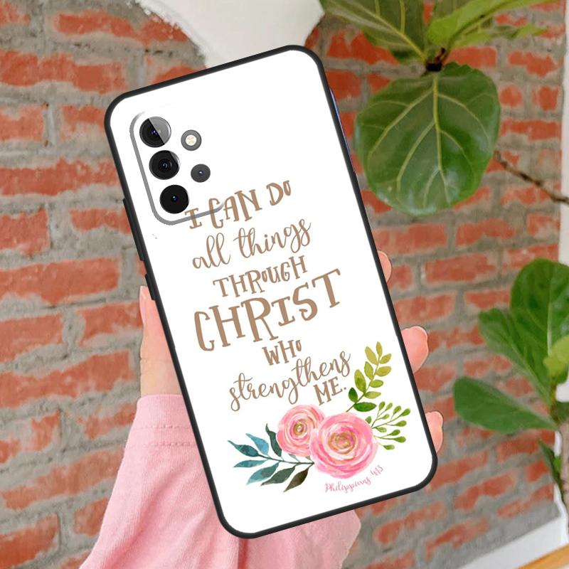 Bible Philippians Jesus Christ Verse Case For Samsung Galaxy A55 A35 A25 A15 A53 A33 A13 A51 A71 A12 A32 A52 A14 A34 A54 Cover