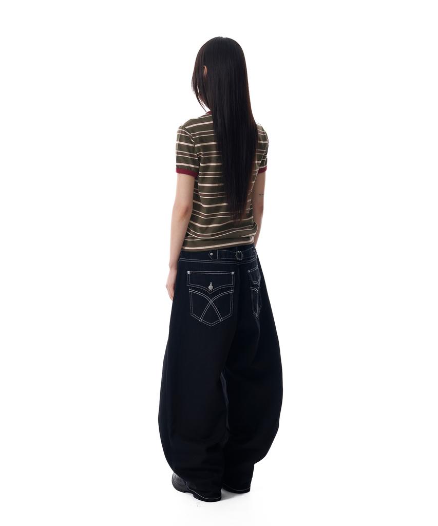 AAKAM Cinch Back Cotton Pants (Black)