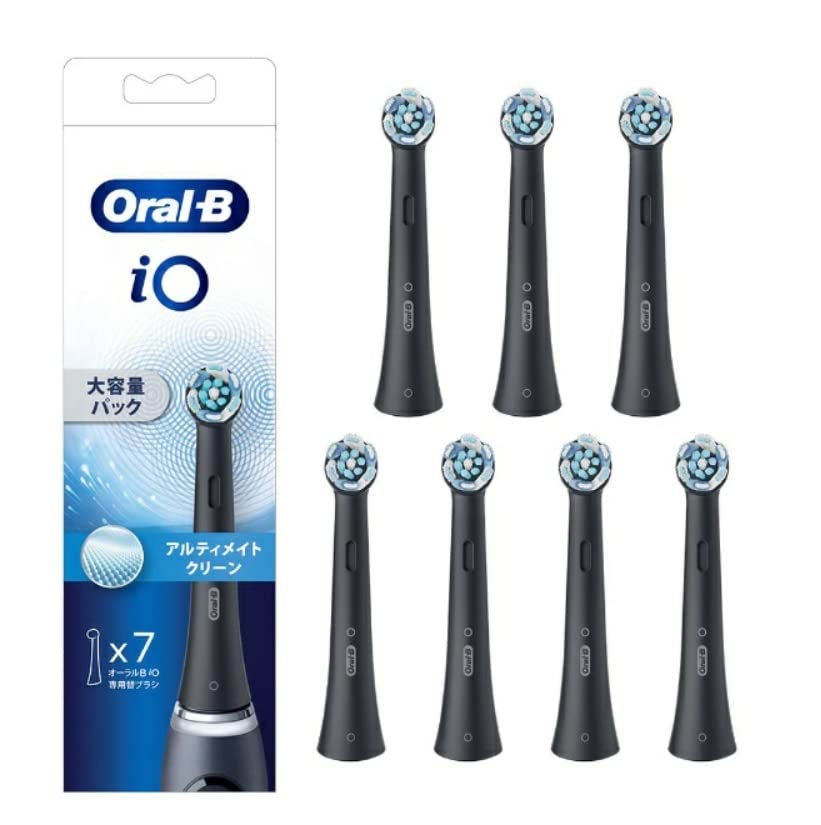 BROWN Oral B iO Exclusive Replacement Brush Ultimate Clean Black 7 Pieces [Genuine Product] iORBCB-7EL