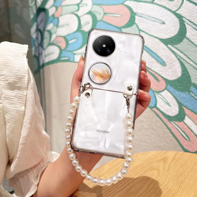 Samsung Z Flip 8 Leichte durchsichtige Hülle mit abnehmbarem Armband
