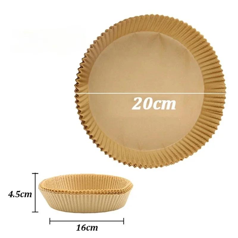 Kitchen Utensils Air Fryer Paper Kitchens Accessories Disposable BBQ Plate Non-stick Pad. Square Round Pastry Molds 50/30 Pieces