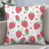 Cute Strawberry Pillow Case 3D Print Polyester Fiber 4040 cm Home Sofa Throw Pillow Cover Decoration Festival Gift