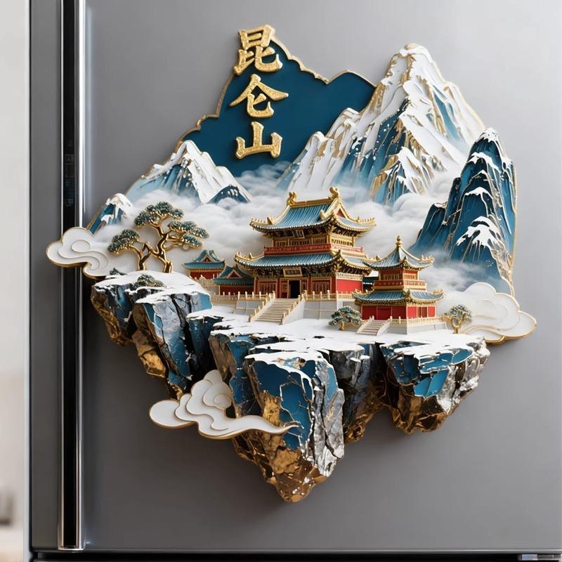 Souvenirs de Voyage Chine Aimants de Frigo Shenzhen Yangzhou Suzhou Hangzhou Dali Dujiangyan Penglai Zhouzhuang Autocollants de Frigo