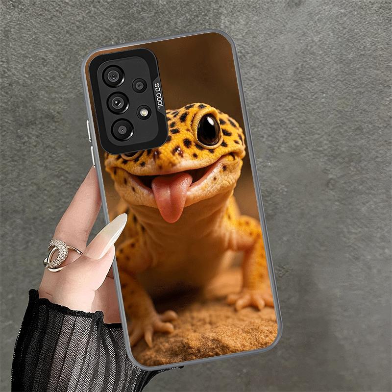 Lizards Geckos Cute Pet Shockproof Phone Case for Samsung A17 A16 A15 A14 A37 A57 A36 A56 A26 A35 A55 A25 A34 A54 A24 A13 A23 A3