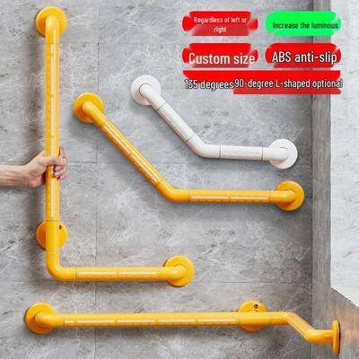 Corrimano di Sicurezza in Acciaio Inossidabile Senza Barriere per Anziani e Disabili - Maniglia Antiscivolo per WC e Bagno
