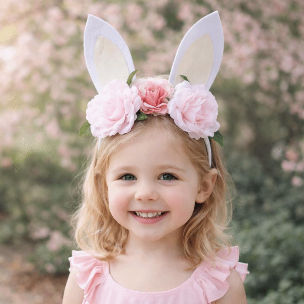 Non-slip Bunny Ears Hair Hoop Floral Decoration Cosplay Headbands  Holiday Decor