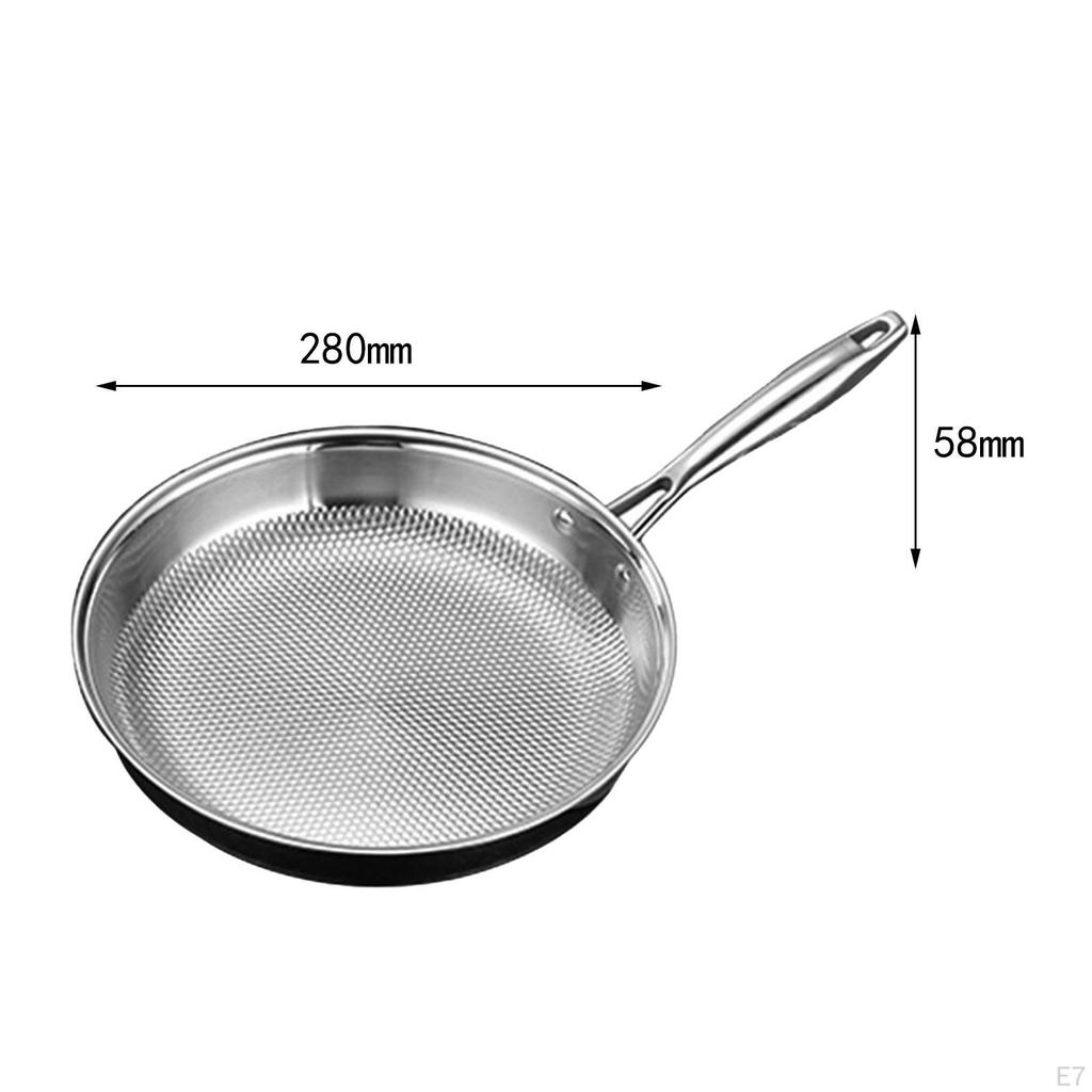 High-Quality Stainless Steel Skillet for Gas And Electric Cooking - Must-Have Kitchen Accessory