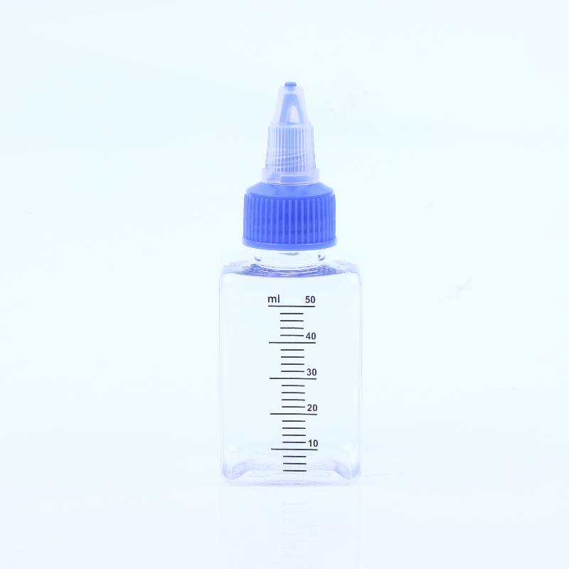 1Pc 30-500Ml Clear Pet Graduated Bottles Twist Cap Refillable Liquid Sample Container Inks Oils Arts Hair Dye Water Bottle