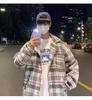 Men's Plaid Woolen Trench Coat: Autumn/Winter Japanese Retro Hong Kong Style, Loose Casual Jacket.