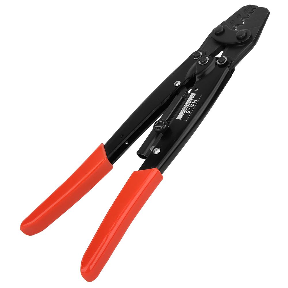 

HS 8 Crimper Pliers Hand Crimping Tool 1.25 8mm 17 8AWG for Bare Terminal