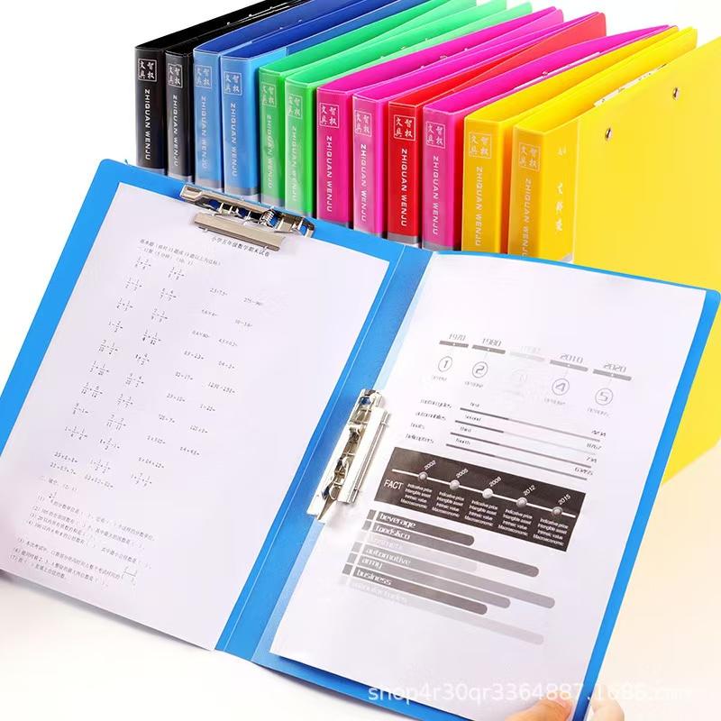 1PC A4 Clipboard Writing Board Clip File Organizer Paper Ticket Storage File Folder Collect Book School Supplies