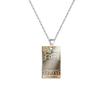 Europe and America Stainless Steel Colorful Printed Raccoon Necklace Good Friend Tarot Card Party Jewelry Accessory