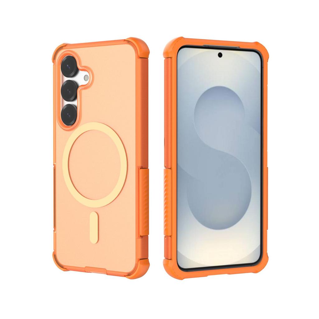 Applicable To Samsung S25 Ultra Bear Hug Skin Feel Anti-drop Mobile Phone Case S25 Matte Transparent Magnetic Protective Case