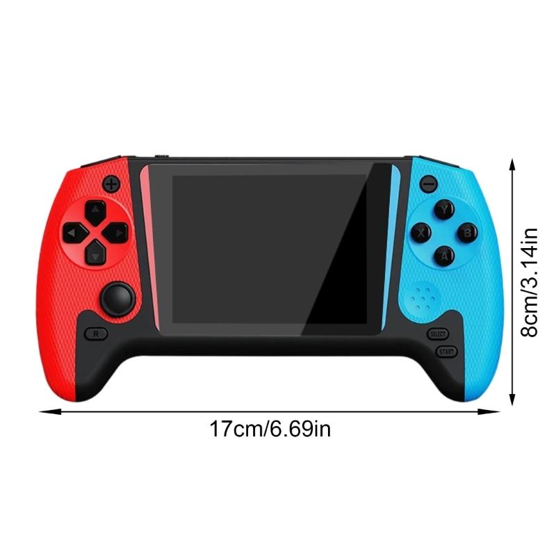 ABS Handheld Gaming Device with 3.5inch Display Single/Double Player Mode Joystick and Preloaded 500 Retro Game