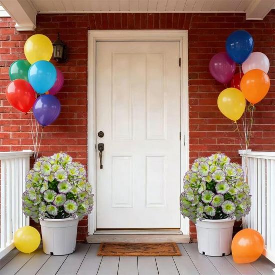 1/2 st Konstgjord Morgonhimmel Trädgårdsspett UV-beständig Falsk Blomsterpigga Bröllopsfest Inomhus Utomhus Trädgårdsvägg Falsk Blomsterdekoration